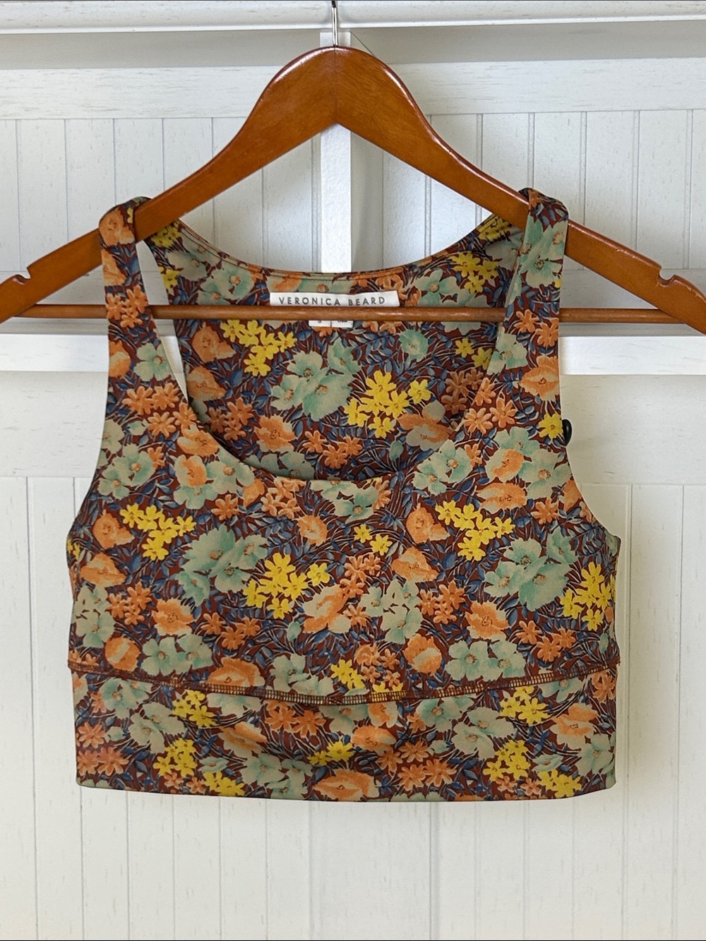Veronica Beard Malea Floral Sports Bra Small